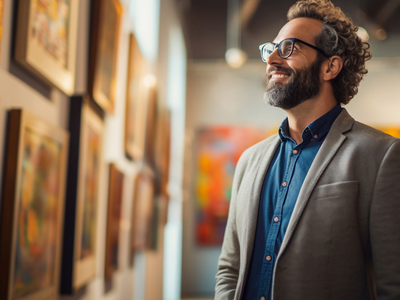 a imagem representa o investimento em ativos alternativos, como arte, ou